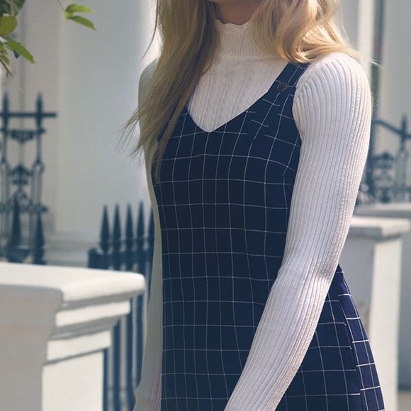 Anthropologie Dresses & Skirts - LAST ONE Black and White Plaid Overall Dress